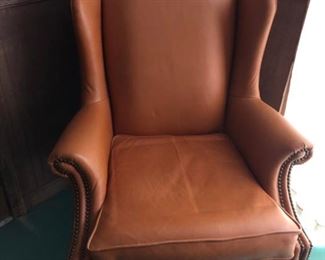 LEATHER CHAIR BY SOFA AND CHAIR CO.