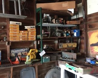 Cigar boxes, older power tools