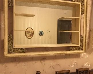 Vintage bookcase mirror