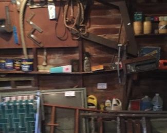 Older weave lawn chairs