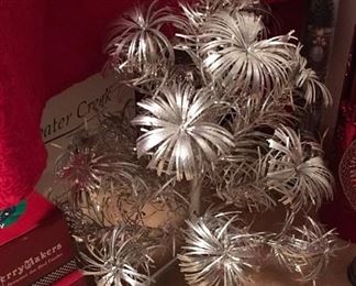 VINTAGE POM POM ALUMINUM CHRISTMAS TREE