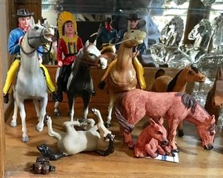 VINTAGE COWBOYS, & INDIAN ON HORSES 