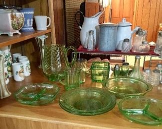 GREEN DEPRESSION GLASS