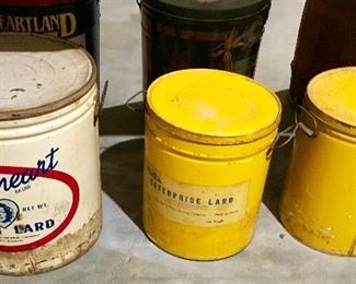 Vintage sweetheart large advertising lard can