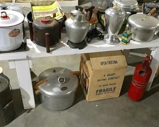 Vintage kitchen metal cookware