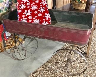 VERY GOOD ORIGINAL CONDITION "AMERICAN BOY" PULL WAGON.
