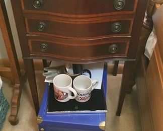 Duncan Phyfe curved front table.