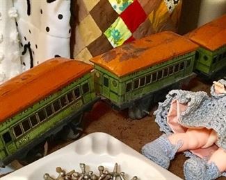 Vintage Marx train cars