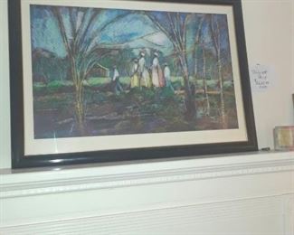 William Tolliver signed and numbered print, "Going to Church". Original Certificate of Authenticity is with now available with this print. Recently found among owner's papers.