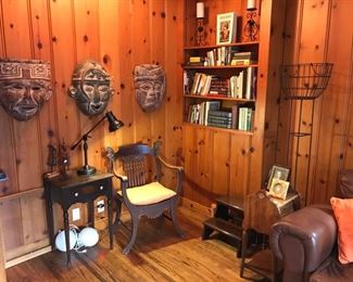 Mexican Masks, Charming Side Table, and Library Steps...