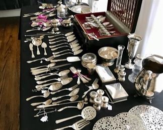 Large Collection of Sterling including Set of R & B Chambord