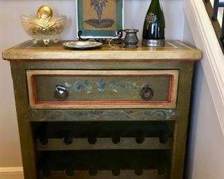 Hand Painted Wine Chest