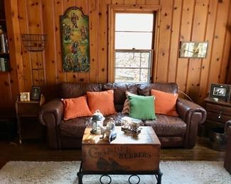 Couch, Unusual Coffee Table (Pair), and more...