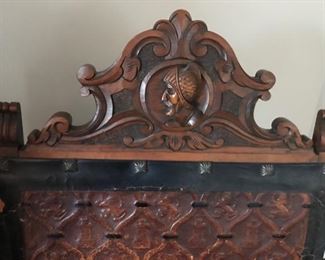 Detail of Carving on Pair of Jacobean Style Chairs