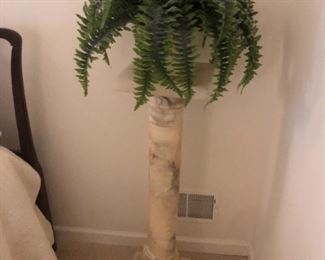  Greek key marble pedestal 