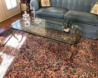 Glass top and Iron Coffe Table