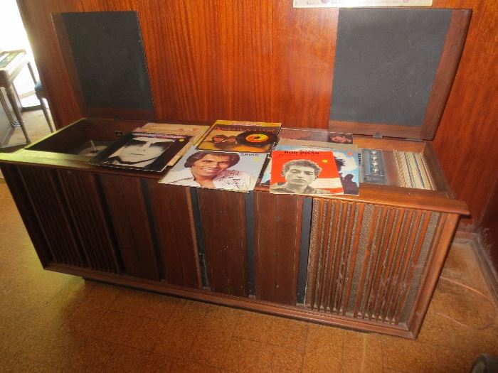 Vintage Mid Century Record Player Cabinet