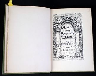 Aradia Or The Gospel Of the Witches By Charles Leland