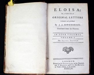 Rousseau's Eloisa 4 Volume Set