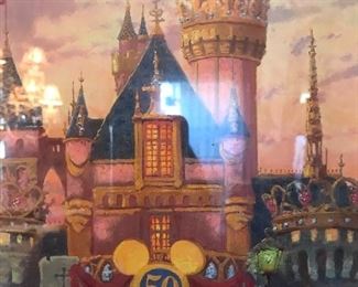 Thomas Kincaid print Disneyland 50th anniversary