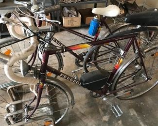 2 vintage Pfugeot bikes