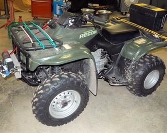 Honda TRX 250, Fourtrax Recon ATV Includes Front Electric Winch, Retractable Tow Strap On Rear, Owners Manual And Extra Key, Always Stored Indoors