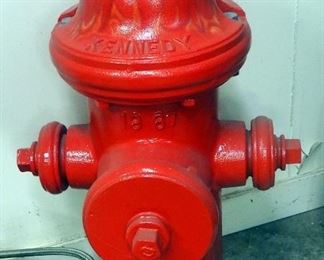 1967 Kennedy Fire Hydrant Model K11 With Hand Painted Flames, 29" Tall