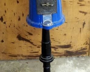 Coin Operated Carousel Gumball Machine On Metal Stand, 38" Tall