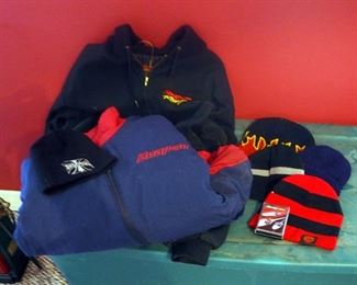 Snap-On Racing Hooded Jacket (L), Snap-On Zippered Jacket (L), Stocking Caps And Snap-On Playing Cards