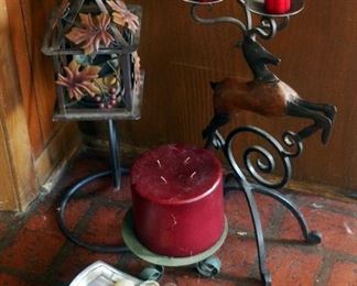 Iron Candle Stands, Qty 3, Candles Included