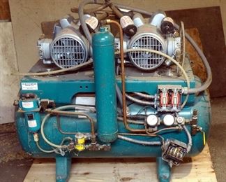 Gast Medical Air Compressor And Pump, Previously Used In Dental Office, Model #8HDM-10-M850X, 30 Gallon Tank