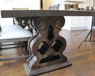 Magnolia Home dining table, 96" x 42", manufactured in 2016 and looks great! 6 chairs sold with it - 4 dining chairs and 2 host chairs