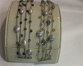 Sterling Silver and Gemstone Bracelets