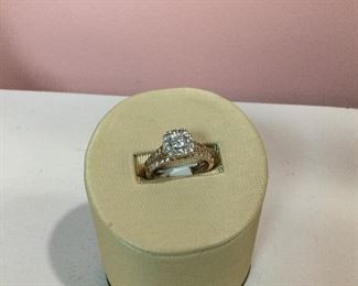 Rose Gold and Diamond Bridal Set