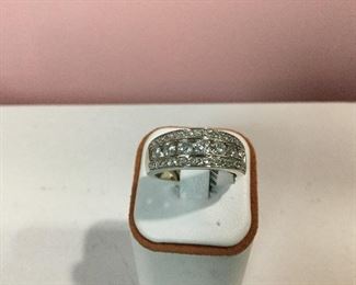 White gold and diamond band