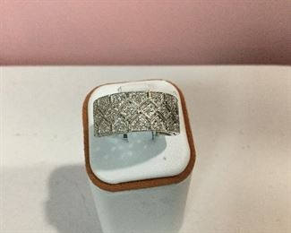 White gold and diamond band