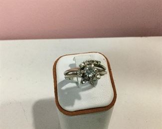 White gold diamond bridal set