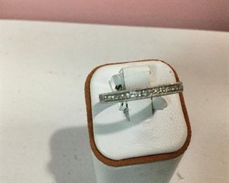 White gold and diamond band