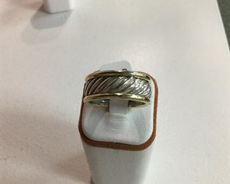 Sterling Silver and Gold ring