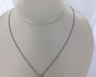 White gold tanzanite necklace