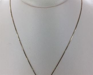 Yellow gold and diamond necklace