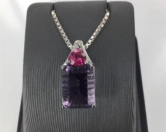 Frank Reubel Rose de France and pink tourmaline necklace