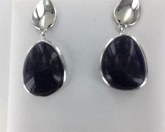 SS blue stone earrings