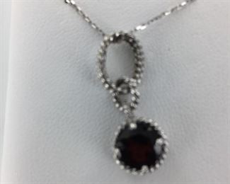 SS garnet necklace