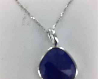 SS blue stone necklace