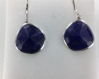 SS blue stone earrings