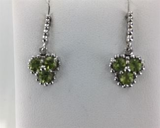 SS peridot earrings