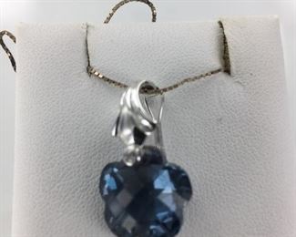 Sterling Silver Created Alexandrite Necklace