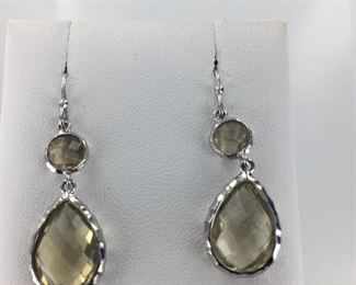 Sterling Silver and Citrine Earrings