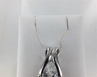 Sterling Silver and CZ Slide